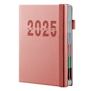 Ampiyan 2025 Weekly \u0026 Monthly Planner with Dotted Pages | 5.7x8.46 Inch Compact Imitation Leather Hardcover, 2 Ribbon Markers \u0026 Elastic Closure, 7 Color Options for Office \u0026 Life Organization\u0026nbsp;